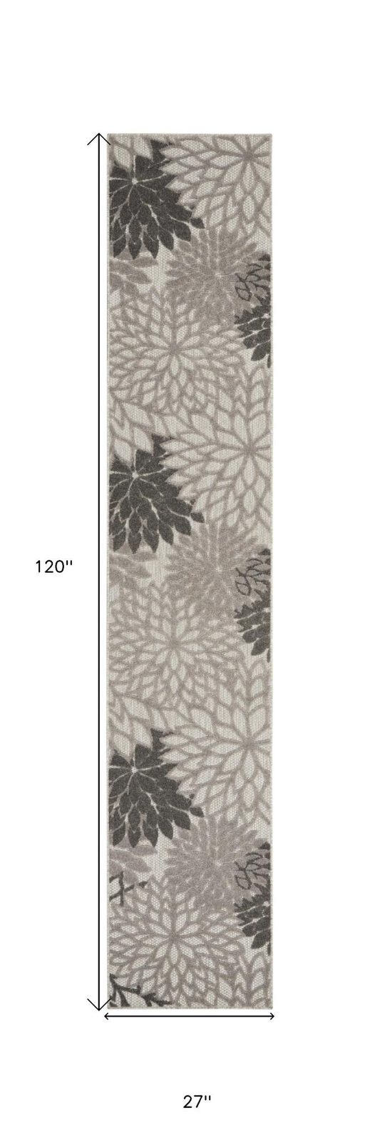 10′ Gray Indoor Outdoor Area Rug