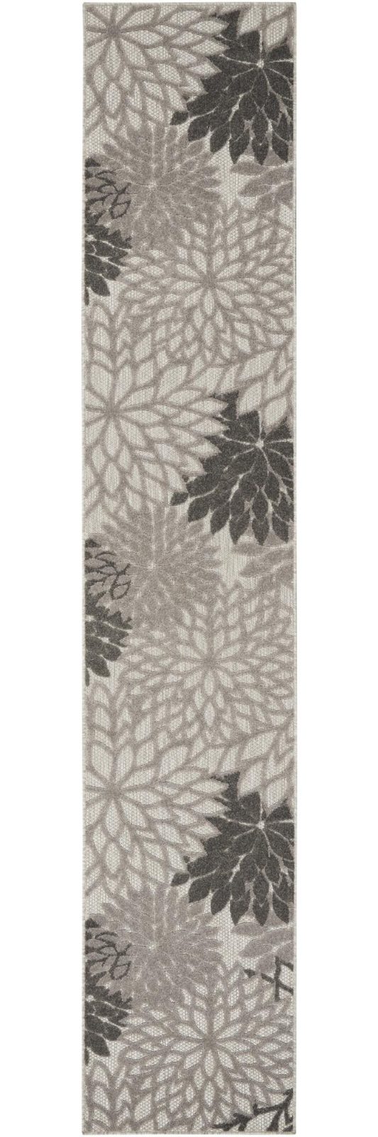 12′ Gray Indoor Outdoor Runner Rug
