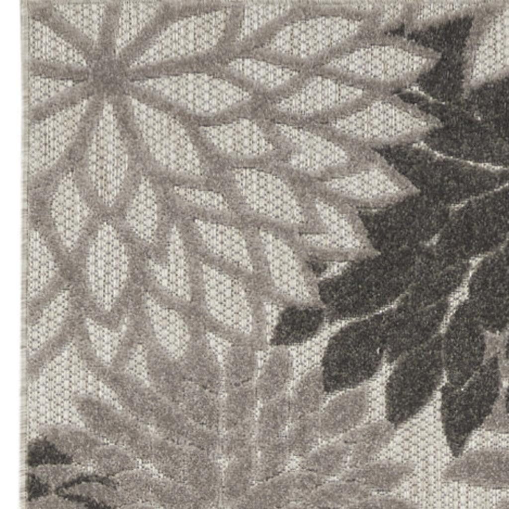 12′ Gray Indoor Outdoor Runner Rug