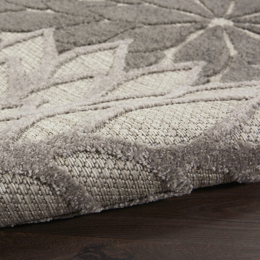 12′ Gray Indoor Outdoor Runner Rug