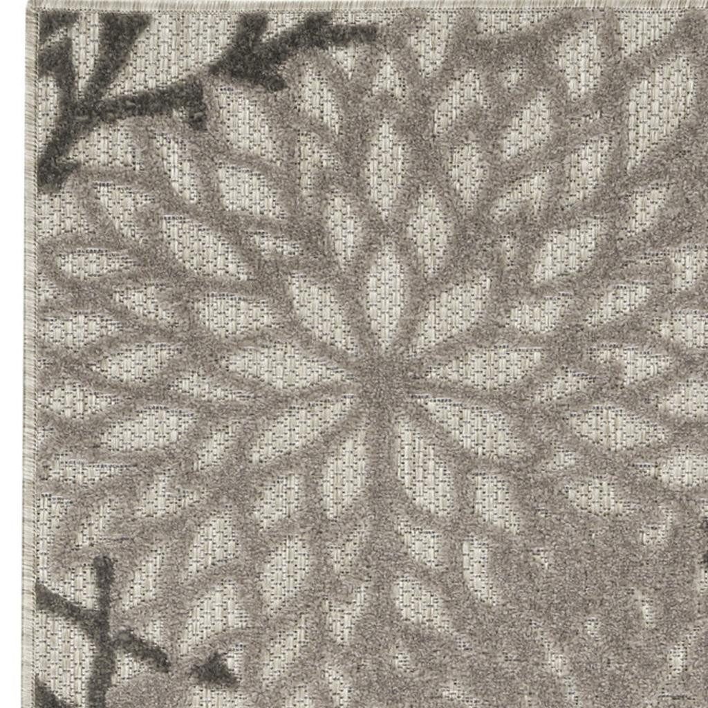8′ Gray Indoor Outdoor Area Rug