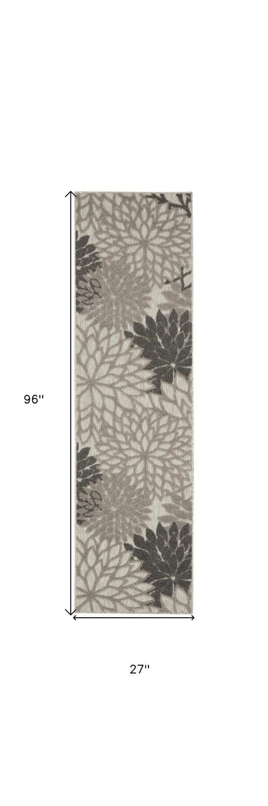 8′ Gray Indoor Outdoor Area Rug