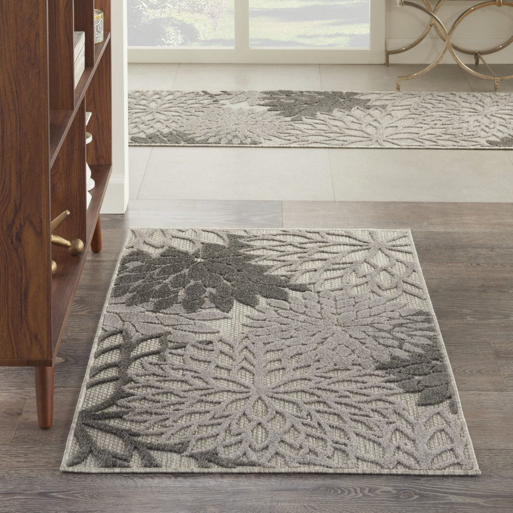 3′ X 4′ Gray Indoor Outdoor Area Rug
