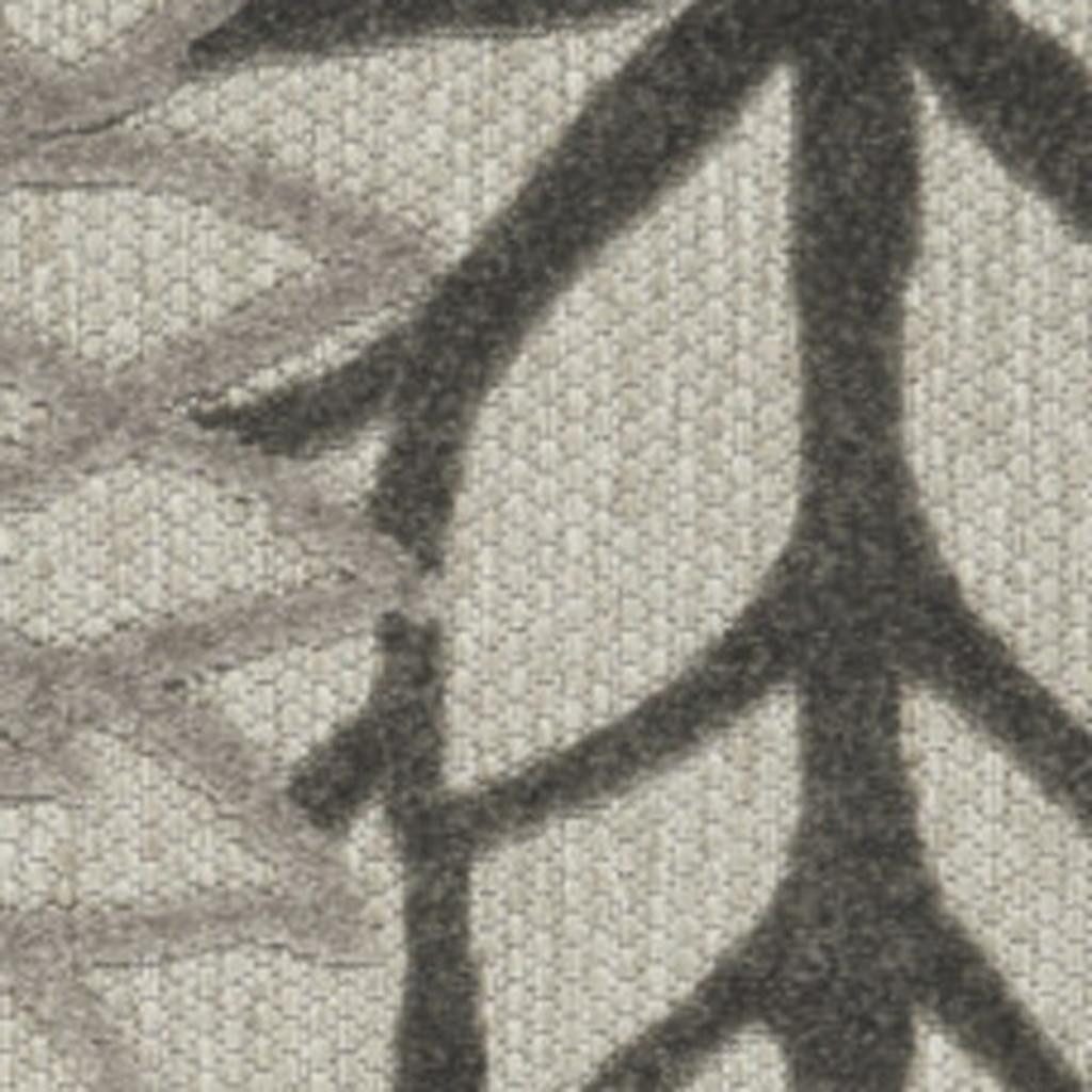 5′ X 8′ Gray Floral Indoor Outdoor Area Rug