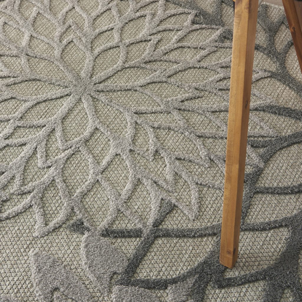 6′ X 9′ Gray Indoor Outdoor Area Rug