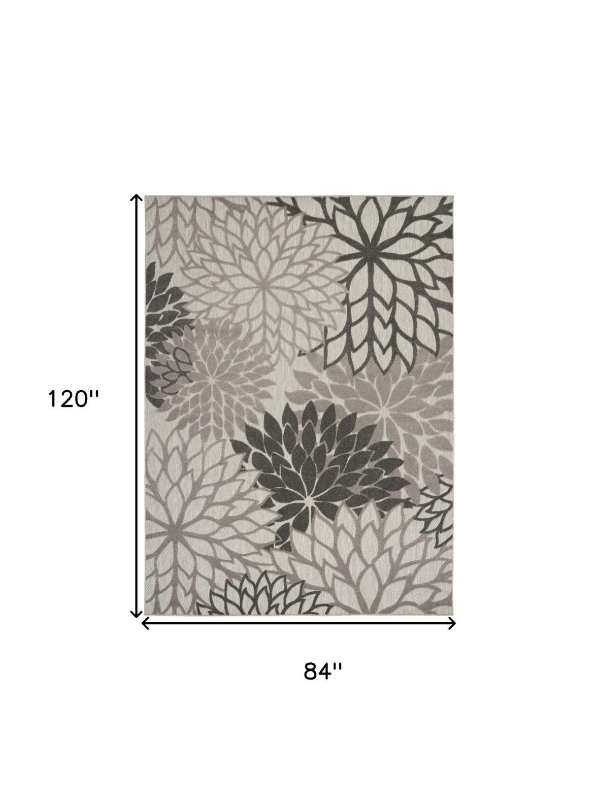 7′ X 10′ Gray Indoor Outdoor Area Rug II
