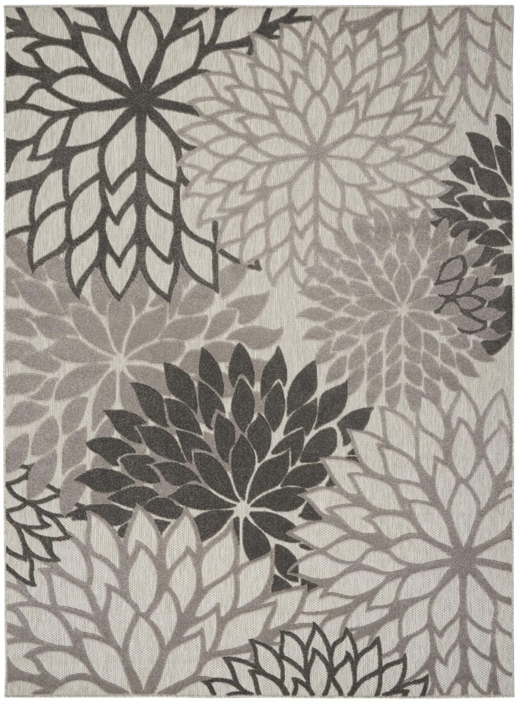 8′ X 11′ Gray Indoor Outdoor Area Rug