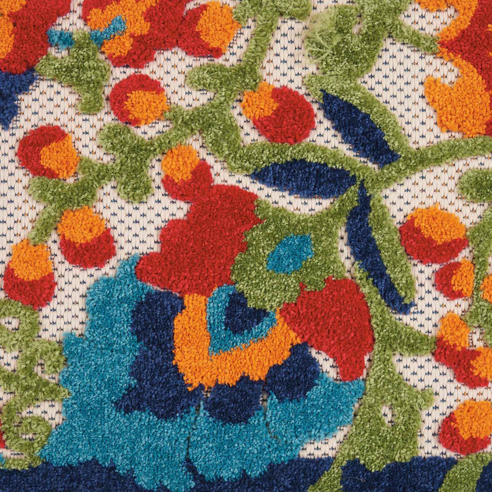 3′ X 4′ Green and Ivory Indoor-Outdoor Area Rug II