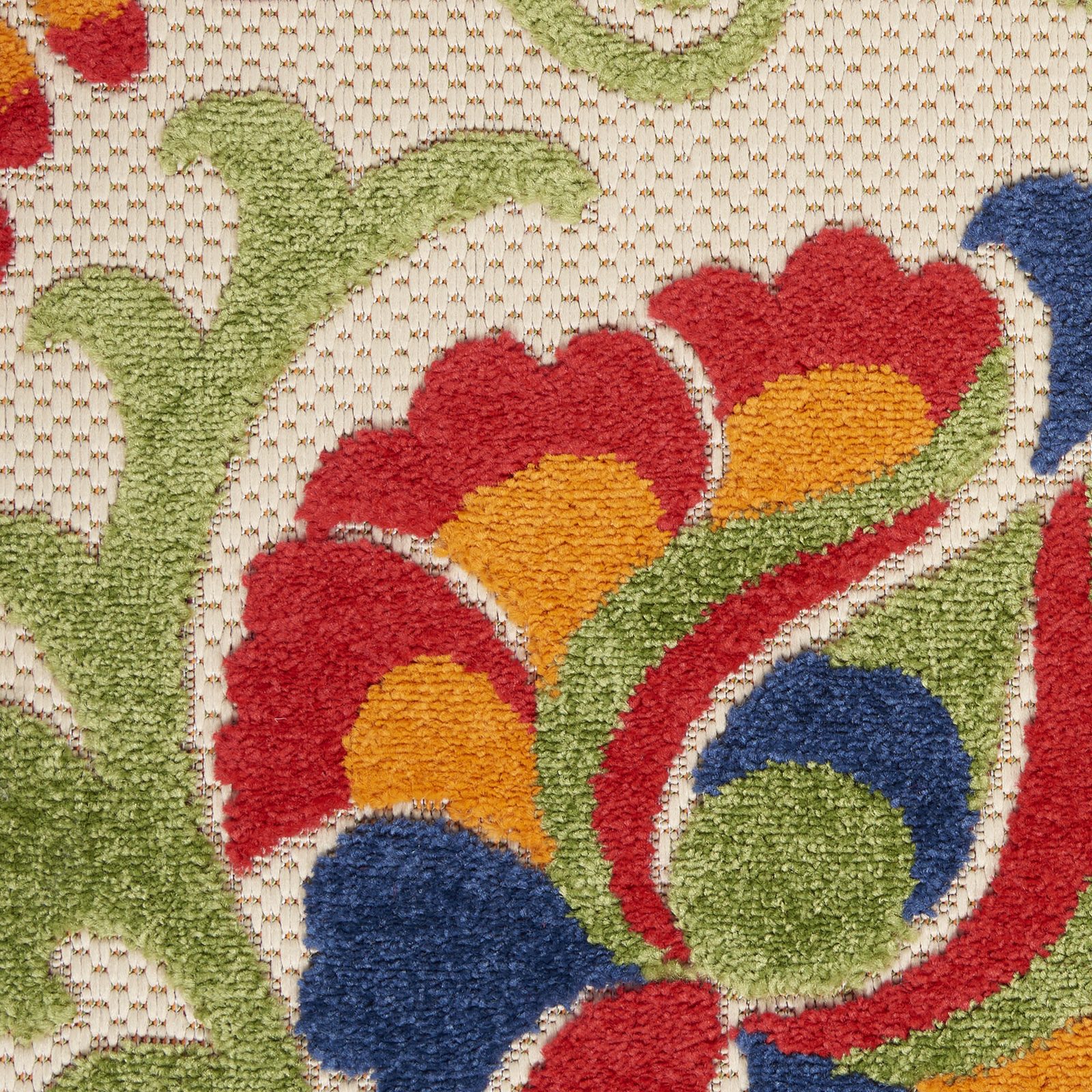 4′ X 6′ Green And Ivory Indoor Outdoor Area Rug