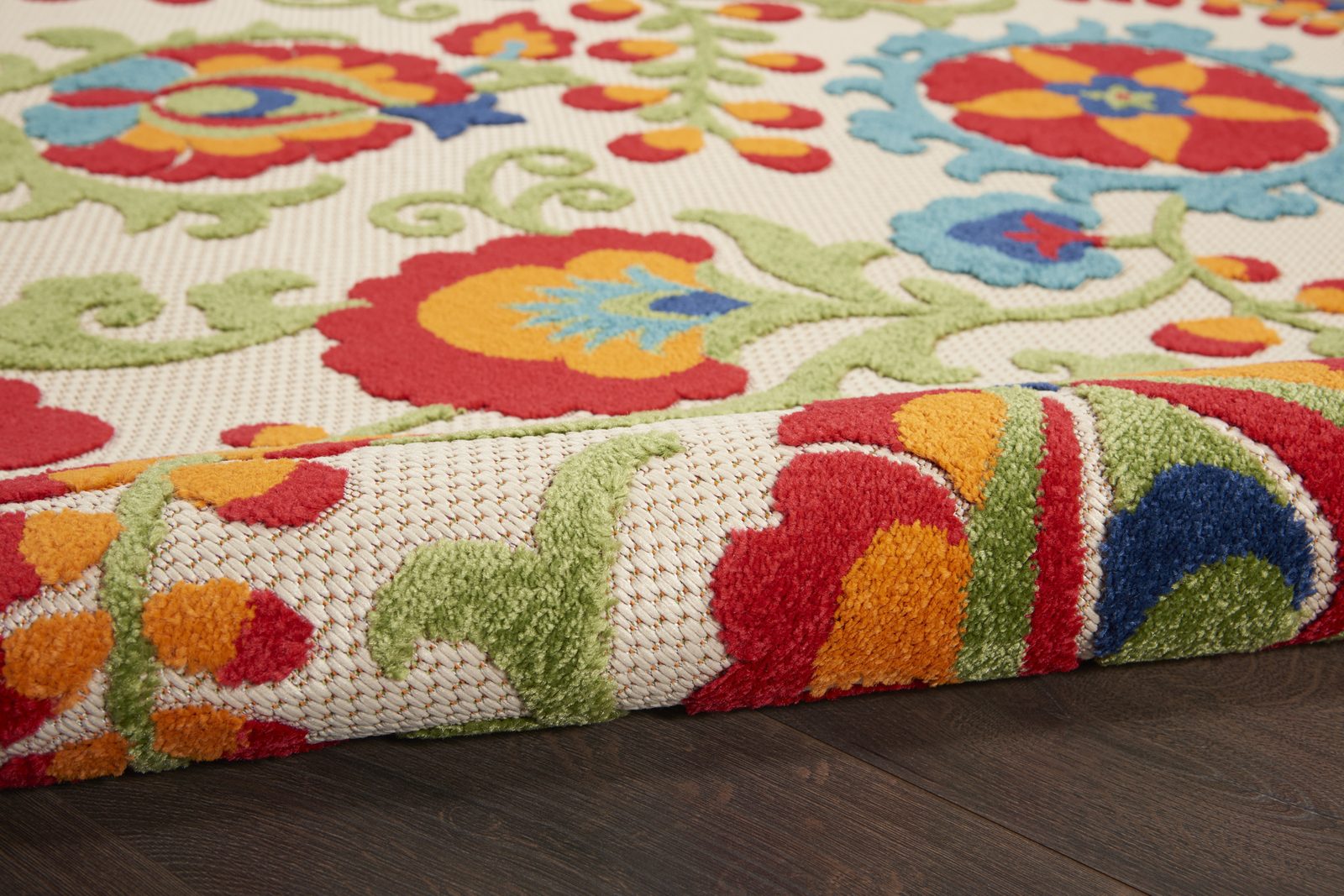 4′ X 6′ Green And Ivory Indoor Outdoor Area Rug