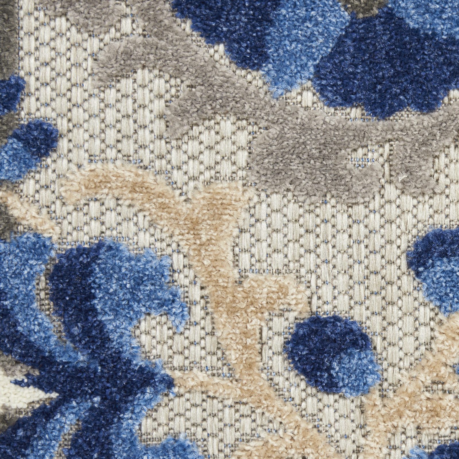 3′ X 4′ Blue and Gray Indoor-Outdoor Area Rug III