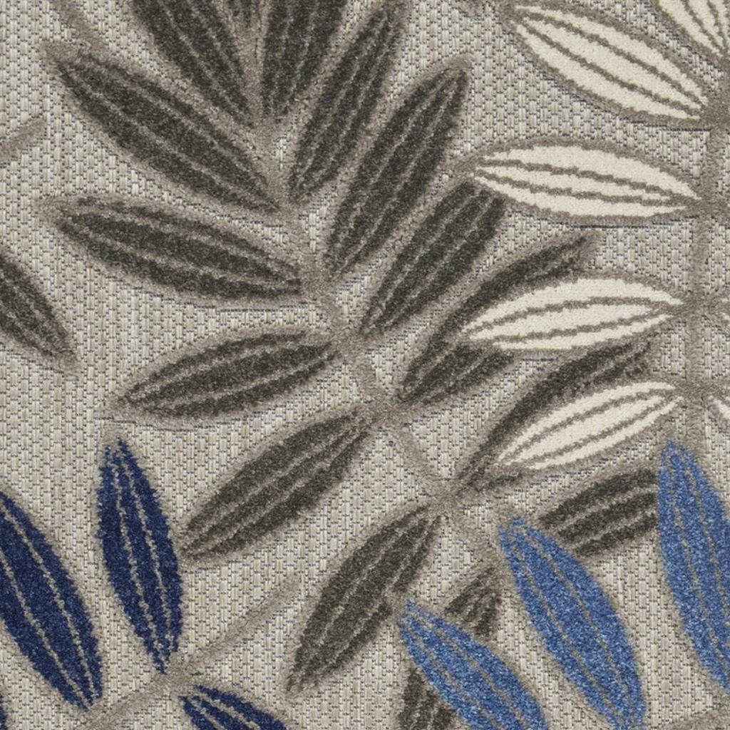 3′ X 4′ Blue And Gray Floral Area Rug II