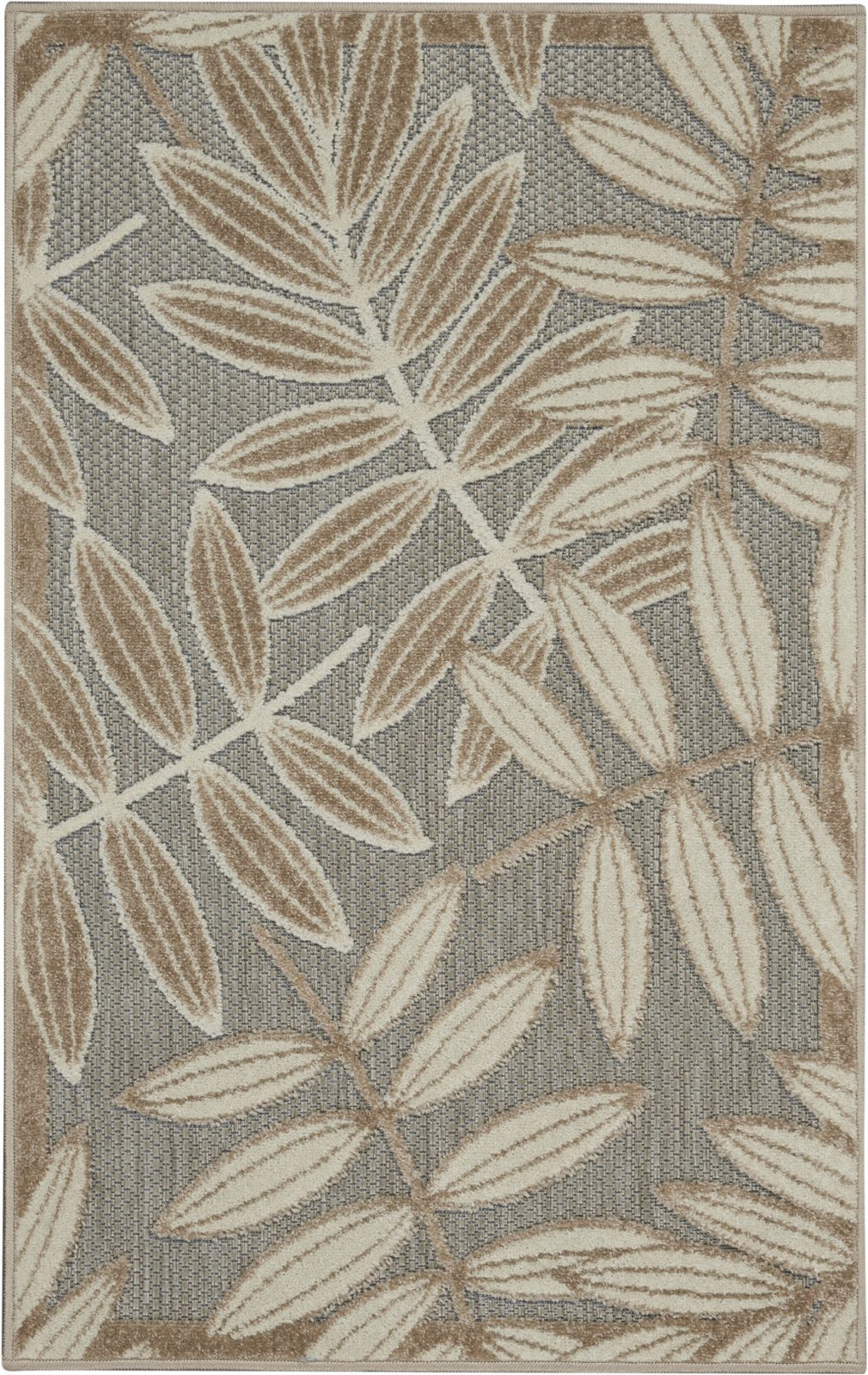 3′ X 4′ Botanical Leaves Indoor Outdoor Area Rug