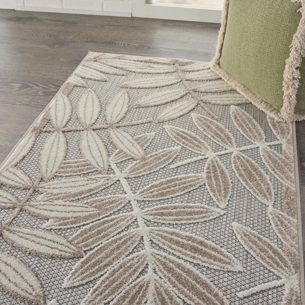 3′ X 4′ Botanical Leaves Indoor Outdoor Area Rug