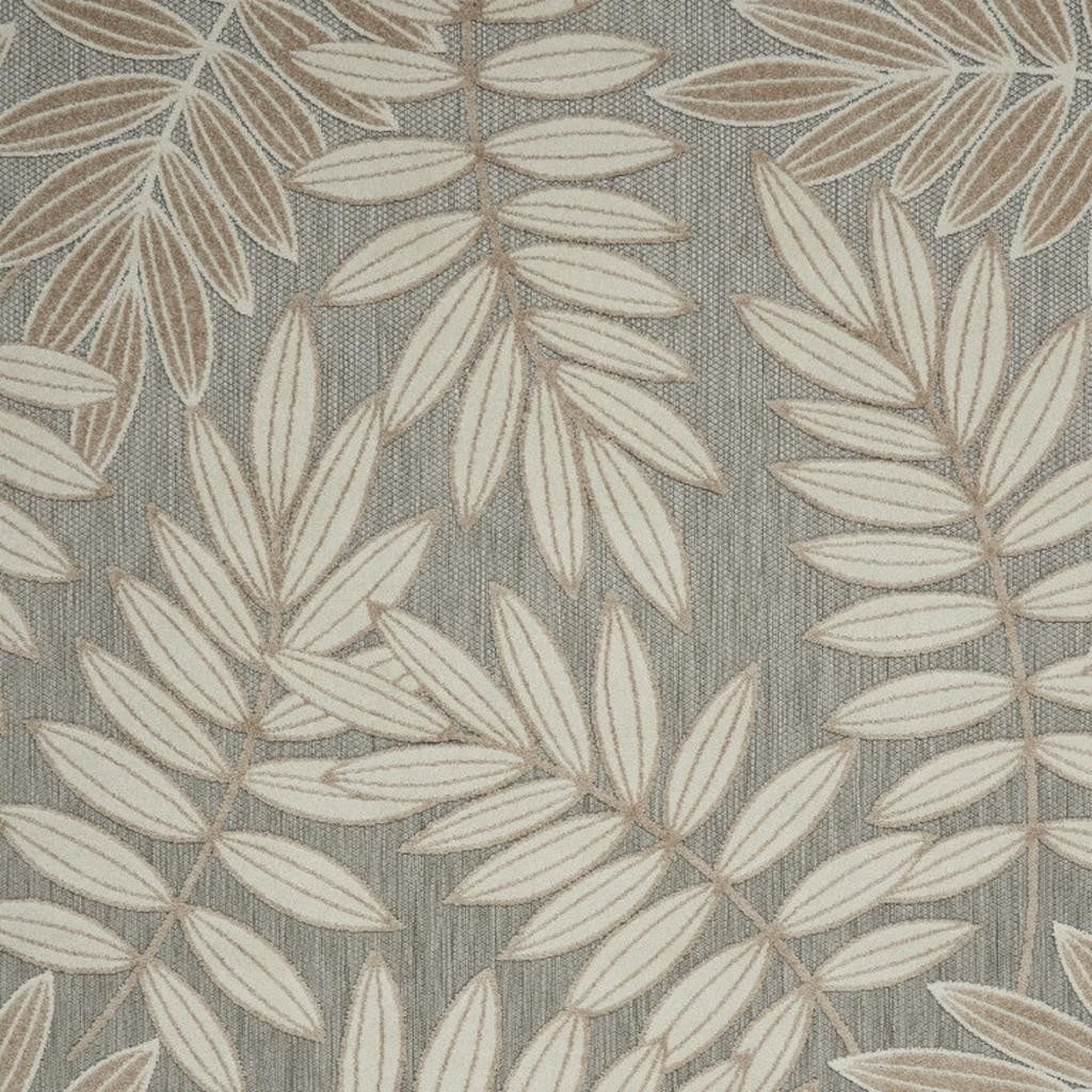 4′ X 6′ Gray Ivory Floral Indoor Outdoor Area Rug