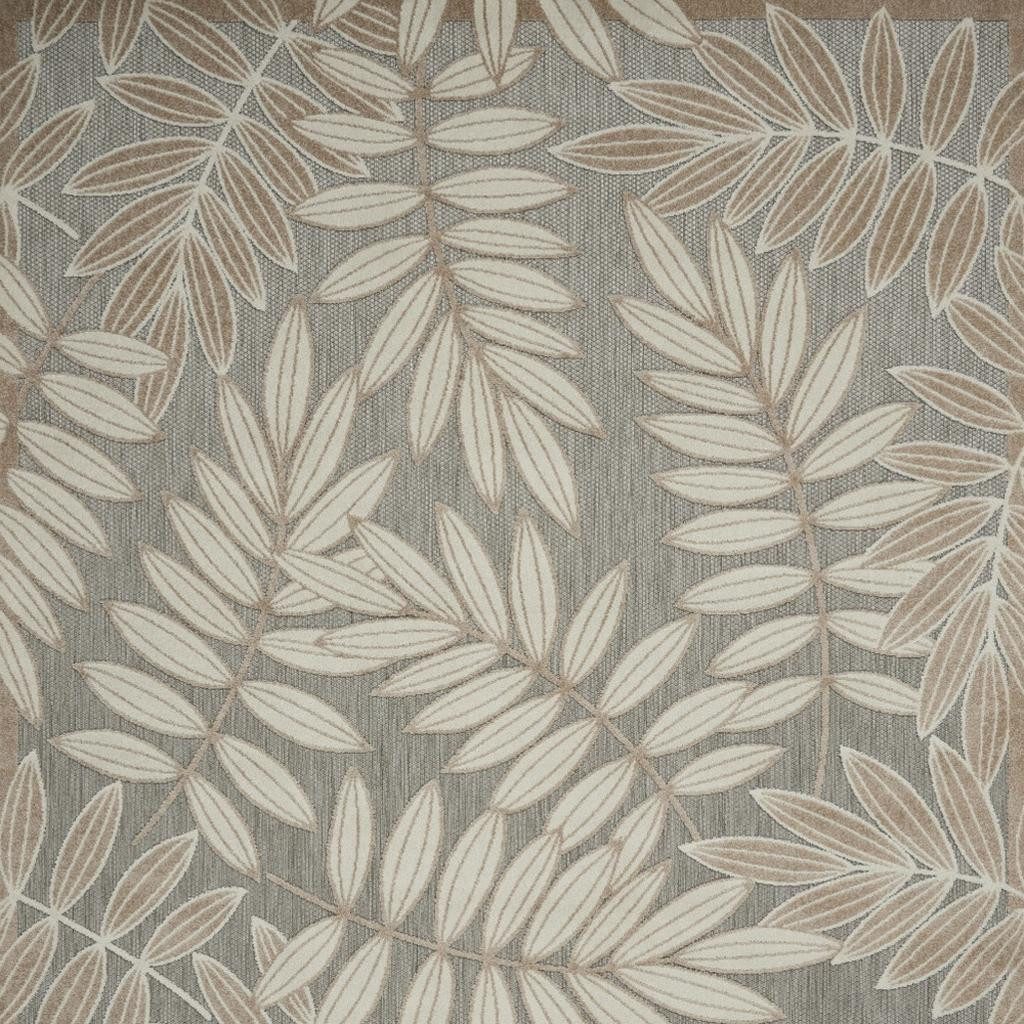 4′ X 6′ Gray Ivory Floral Indoor Outdoor Area Rug