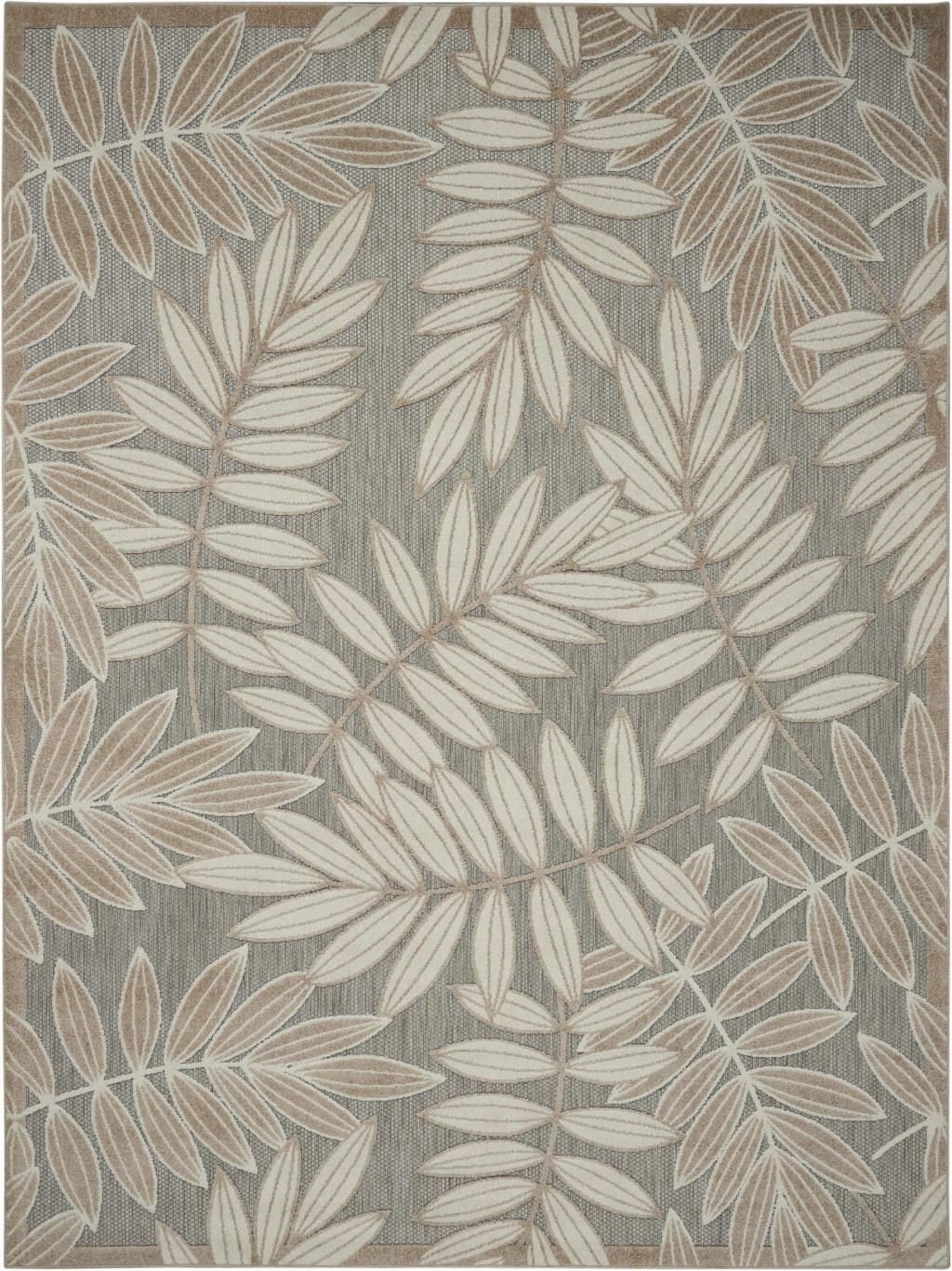 4′ X 6′ Gray Ivory Floral Indoor Outdoor Area Rug