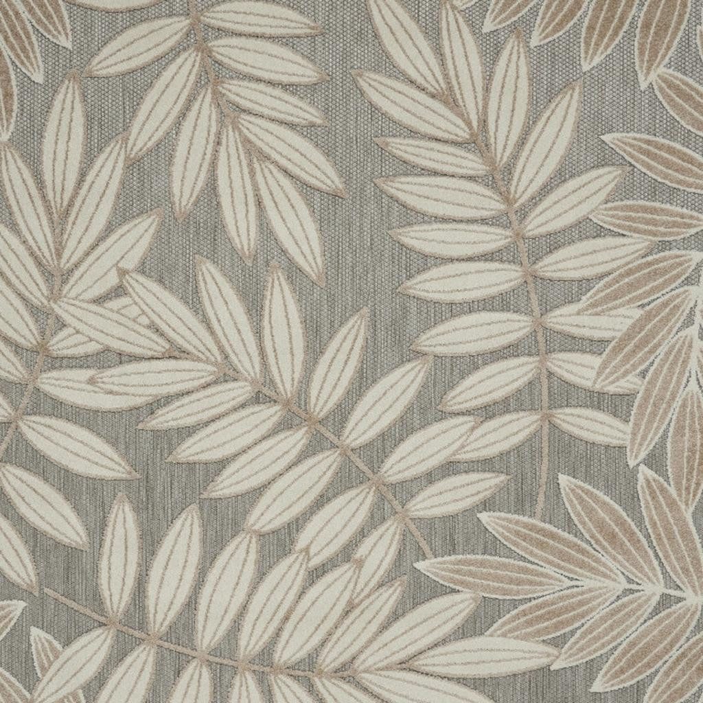 6′ X 9′ Gray and Ivory Floral Area Rug