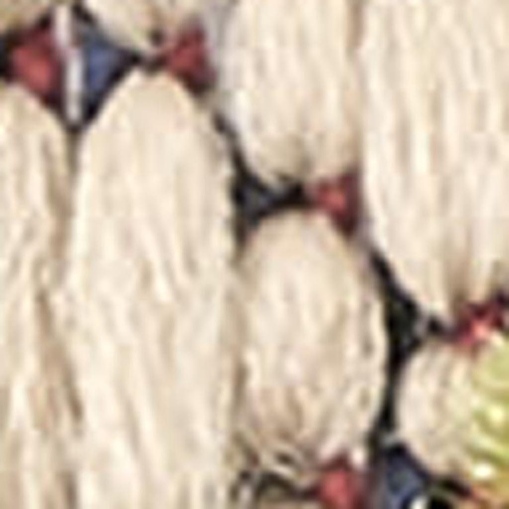 7′ X 10′ Ivory and Blue Indoor-Outdoor Area Rug III