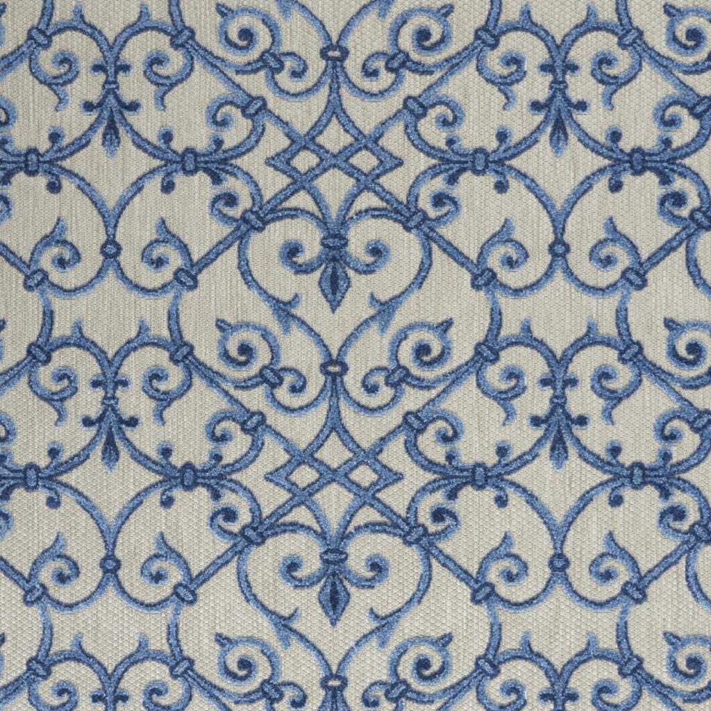 4′ X 6′ Blue and Gray Indoor-Outdoor Area Rug IV