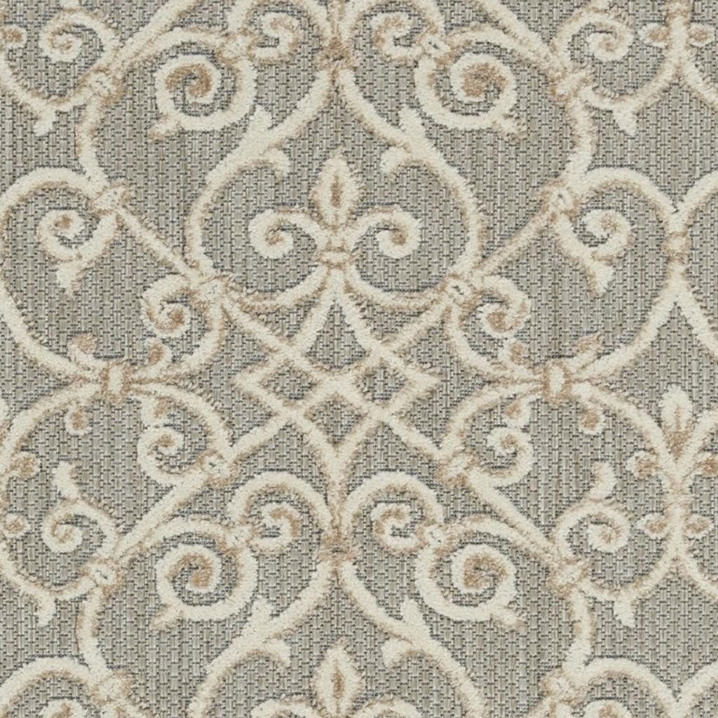 3′ X 4′ Gray And Ivory Indoor Outdoor Area Rug