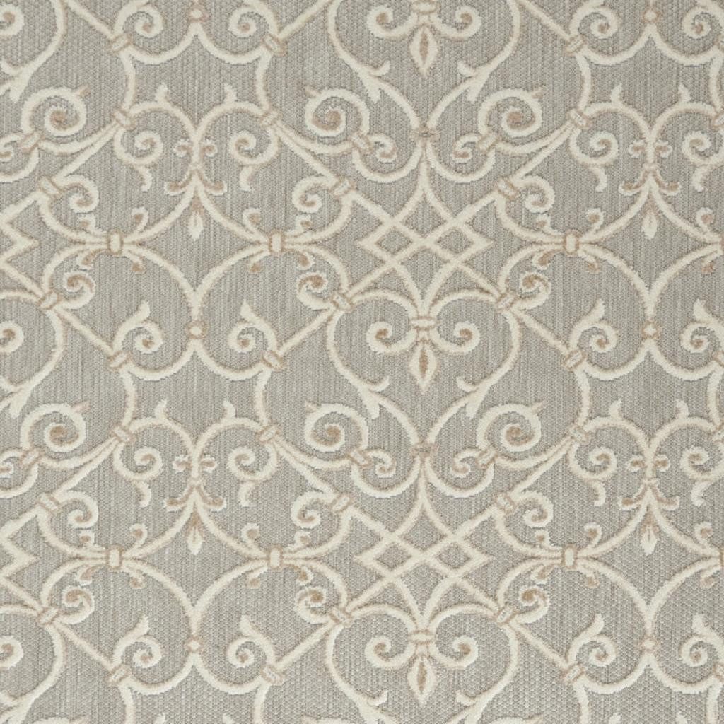 4′ X 6′ Gray and Ivory Indoor-Outdoor Area Rug II