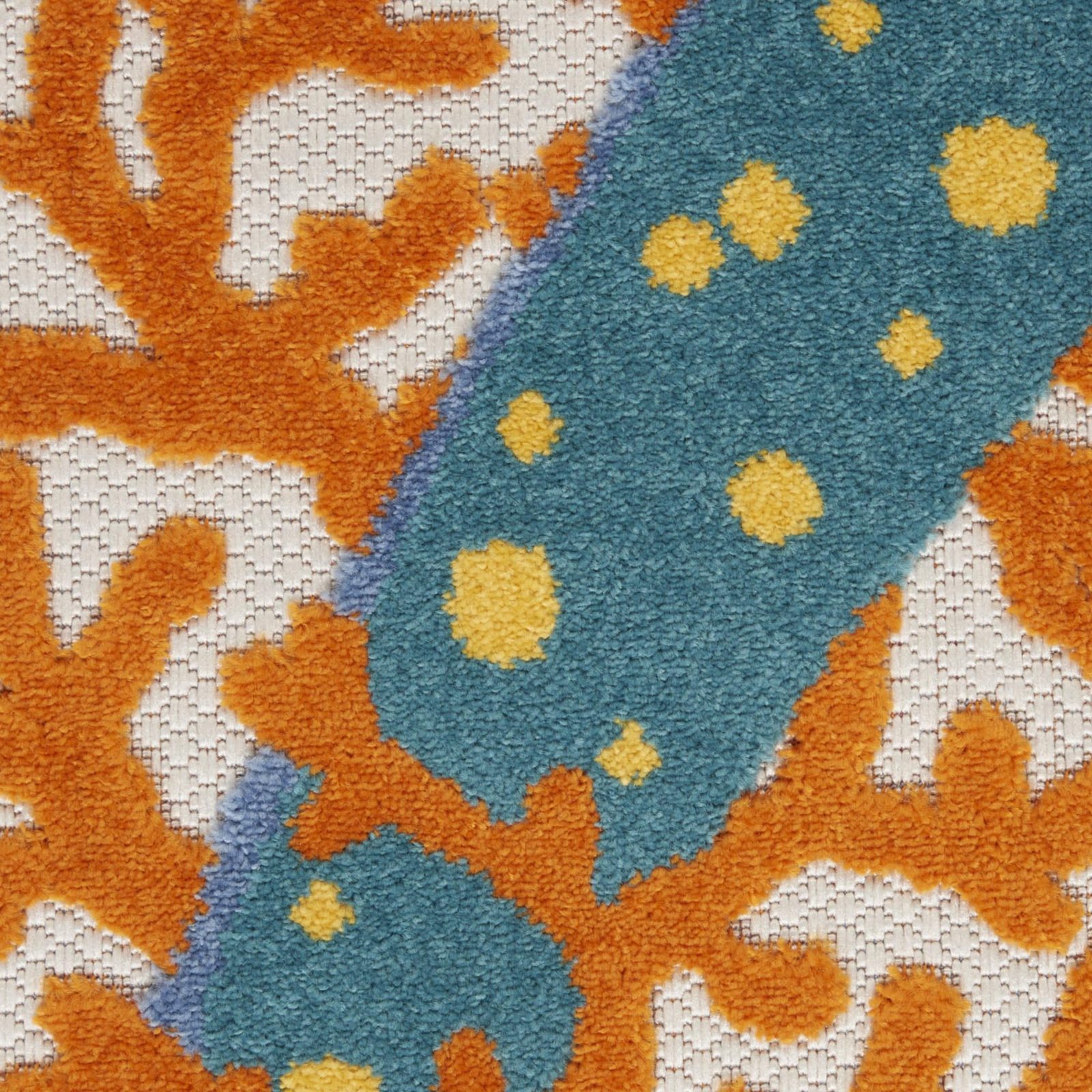 5′ X 8′ Yellow And Ivory Indoor Outdoor Area Rug