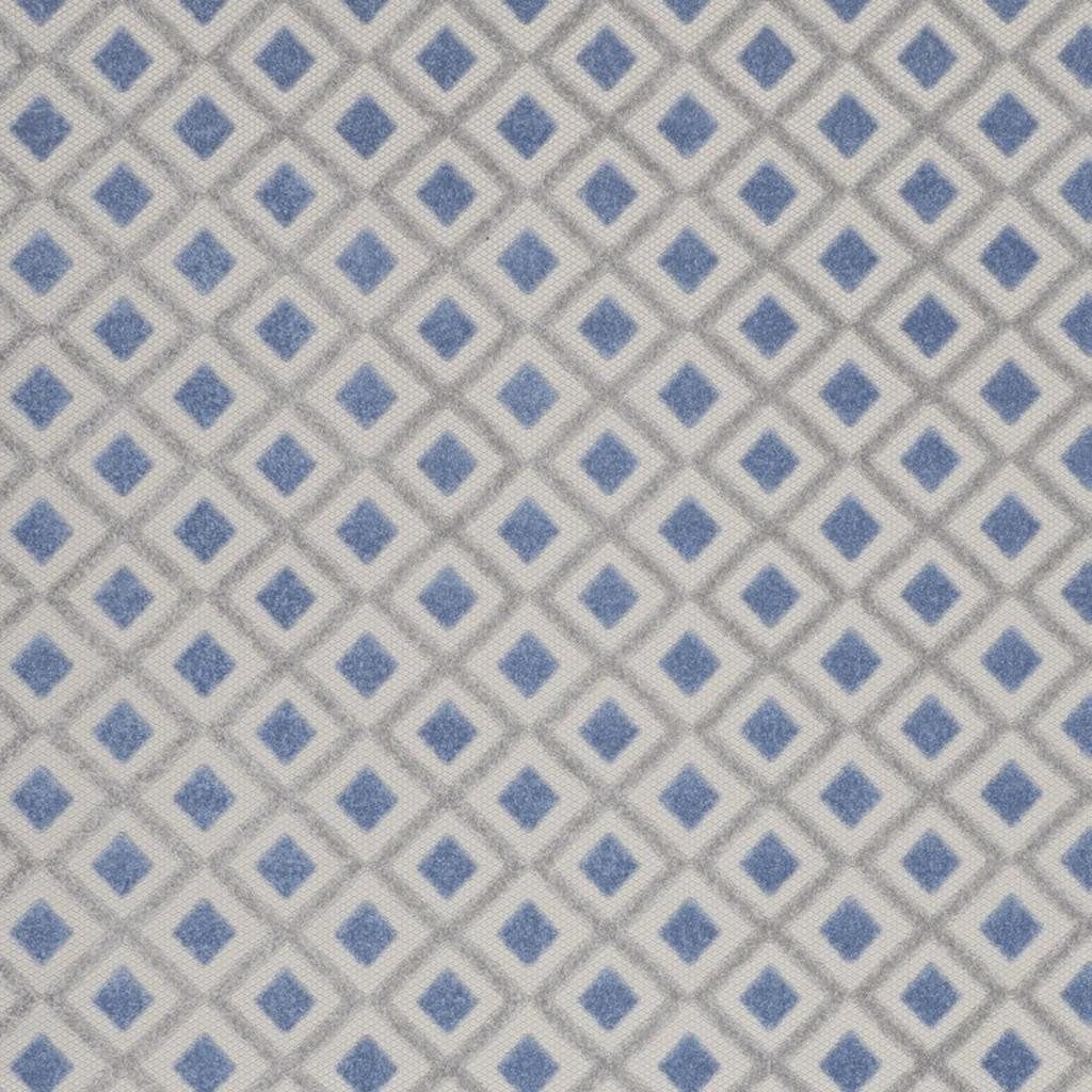 7′ X 10′ Blue Gray Indoor Outdoor Area Rug III