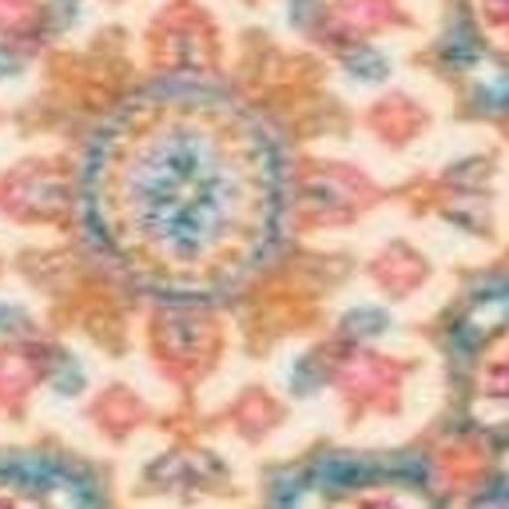8′ X 10′ Gray And Gold Medallion Distressed Area Rug