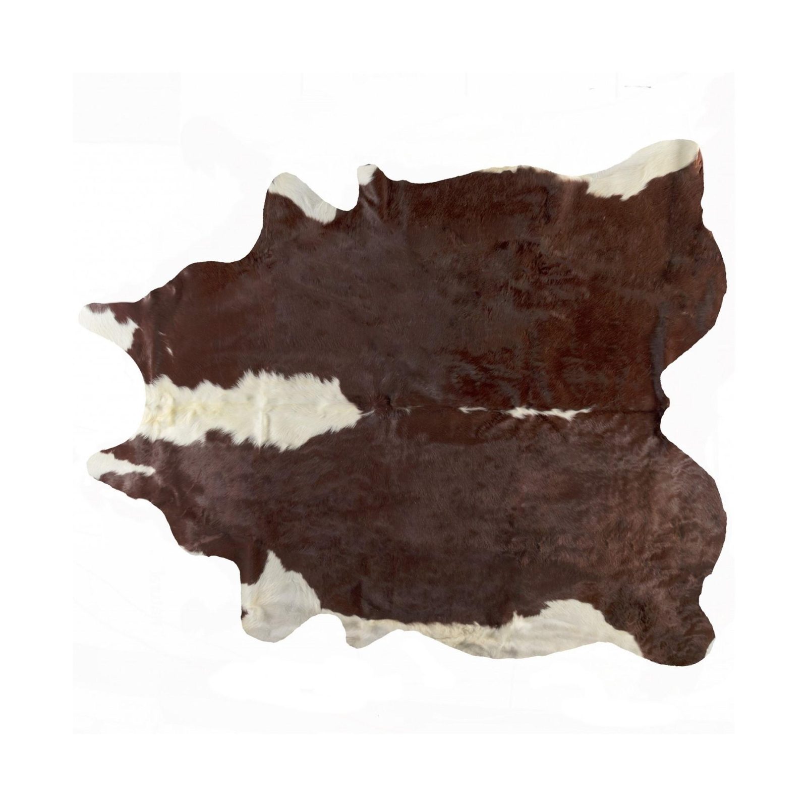6′ X 7′ Brown And White Cowhide Area Rug