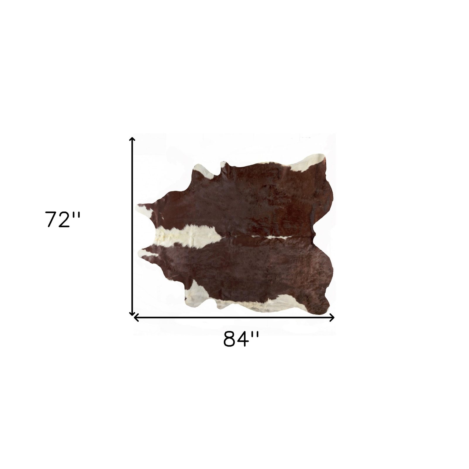 6′ X 7′ Brown And White Cowhide Area Rug