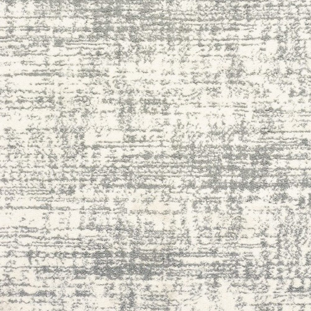 4′ X 6′ Ivory And Gray Abstract Strokes Area Rug