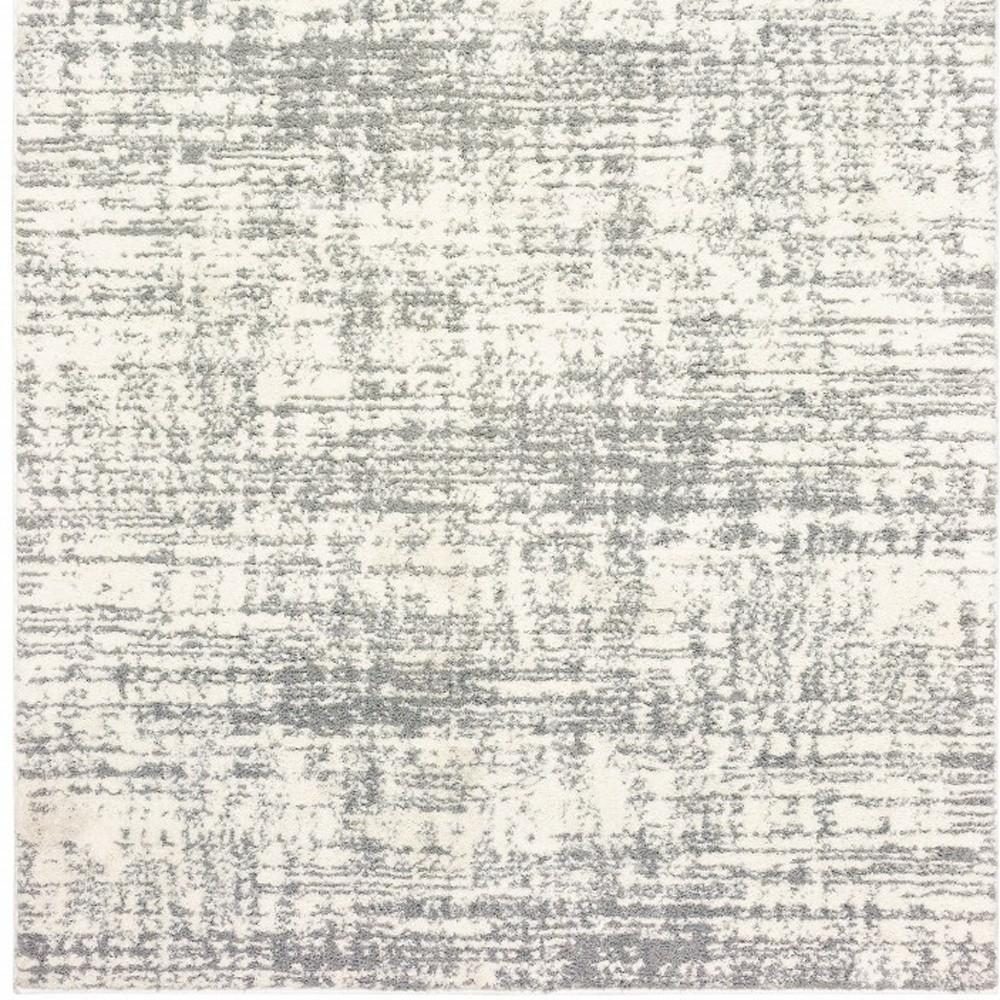 4′ X 6′ Ivory And Gray Abstract Strokes Area Rug