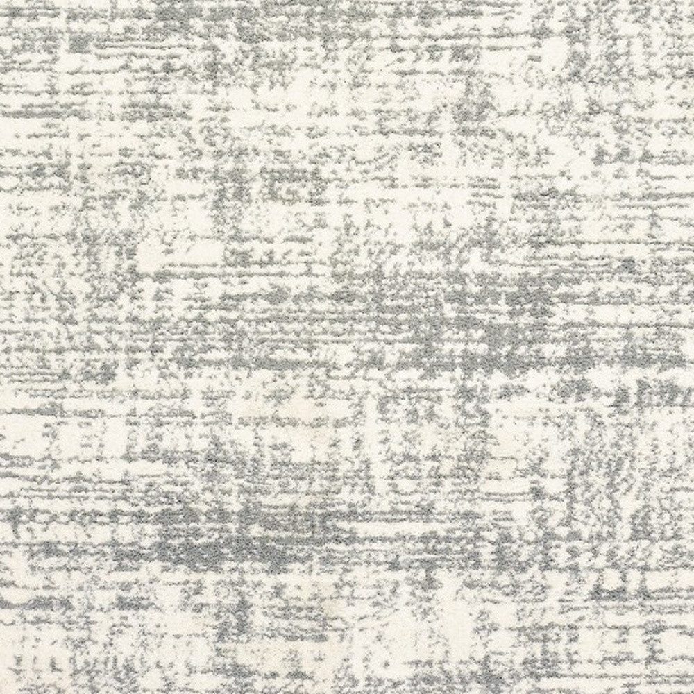 5′ X 8′ Ivory Gray Abstract Strokes Area Rug II