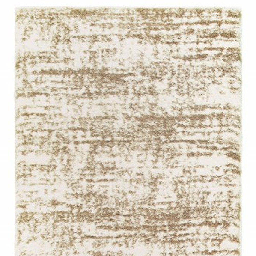 2′ X 8′ Ivory and Gray Abstract Strokes Runner II