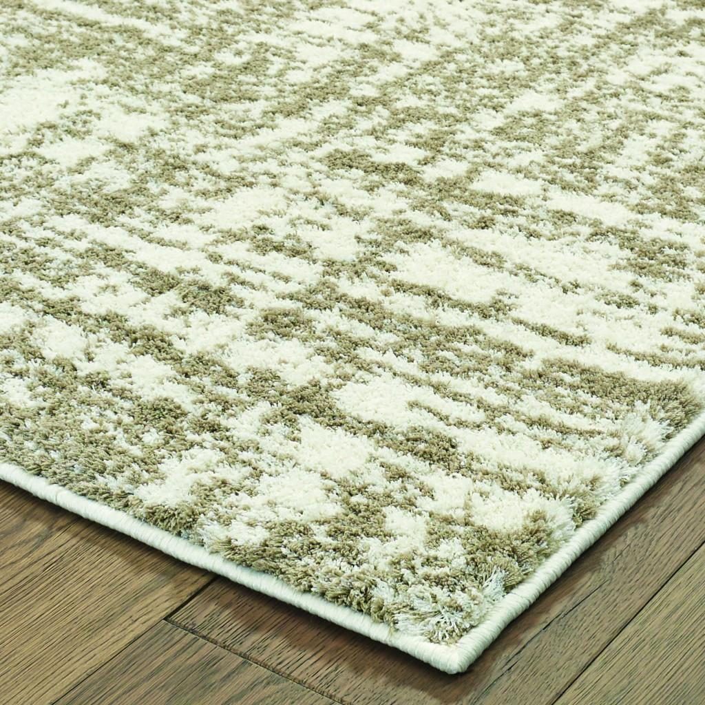 4′ X 6′ Ivory Gray Abstract Strokes Area Rug II