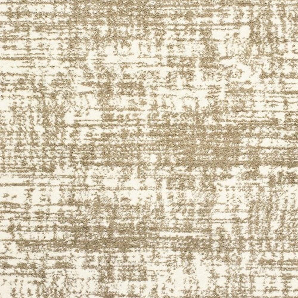 5′ X 8′ Ivory and Gray Abstract Strokes Area Rug
