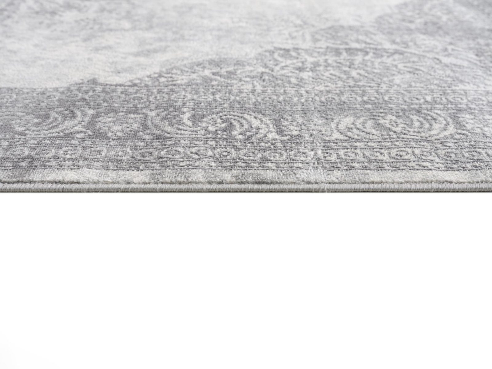2′ X 5′ Gray Distressed Medallion Area Rug