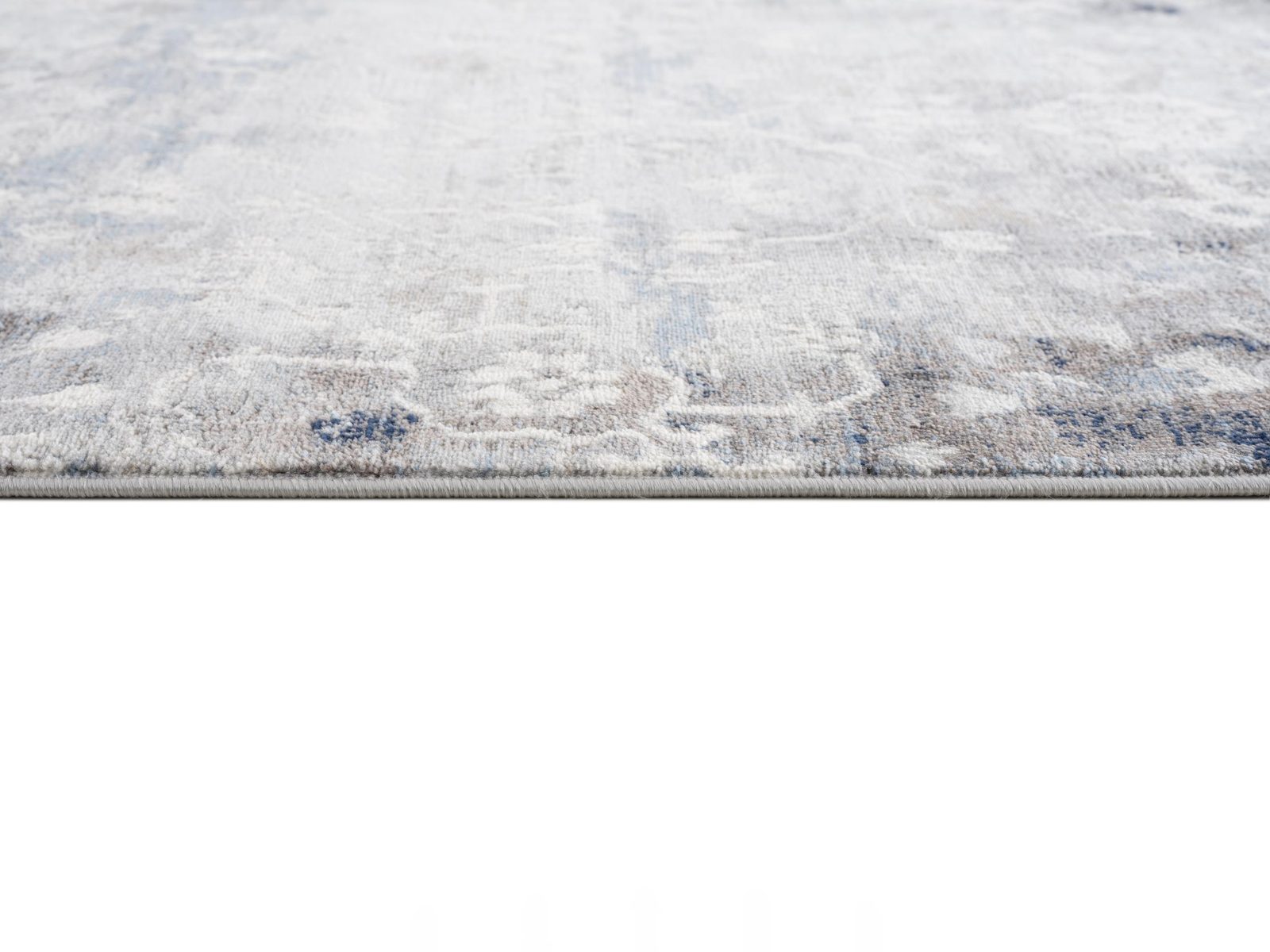 8′ X 11′ Navy And Beige Distressed Vines Area Rug