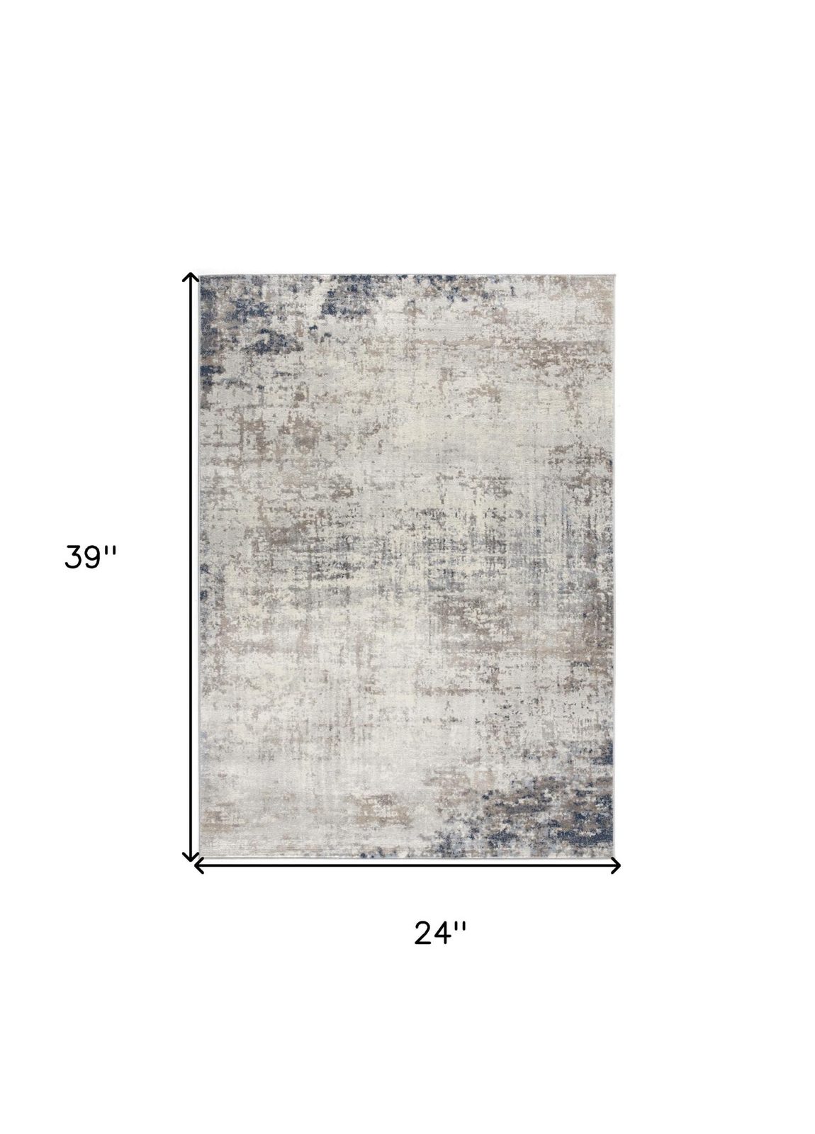 2′ X 3′ Navy Blue Distressed Striations Area Rug