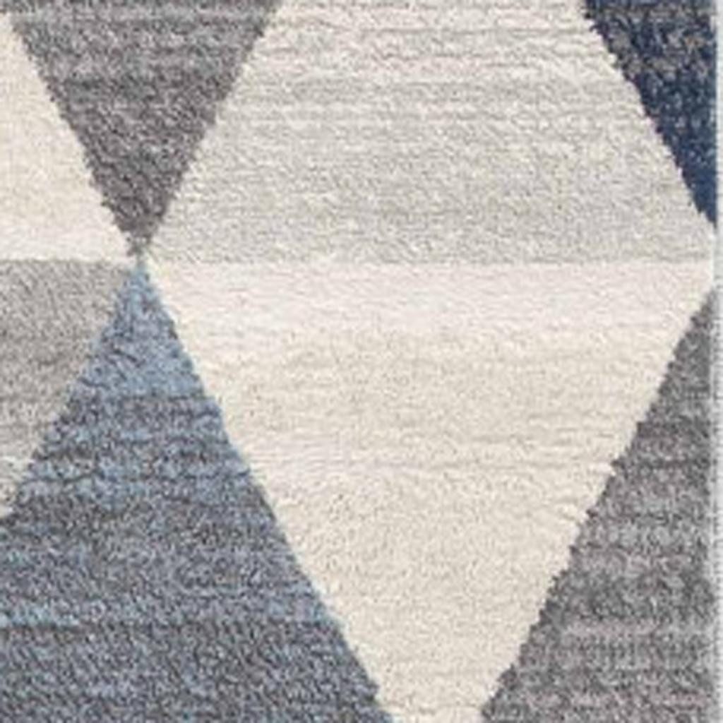 2′ X 6′ Navy Blue Geometric Diamond Area Rug