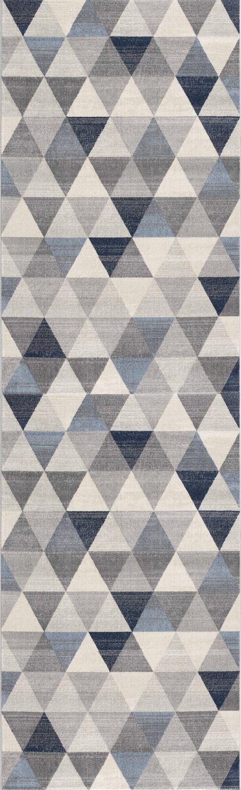 2′ X 8′ Navy Blue Geometric Diamond Runner