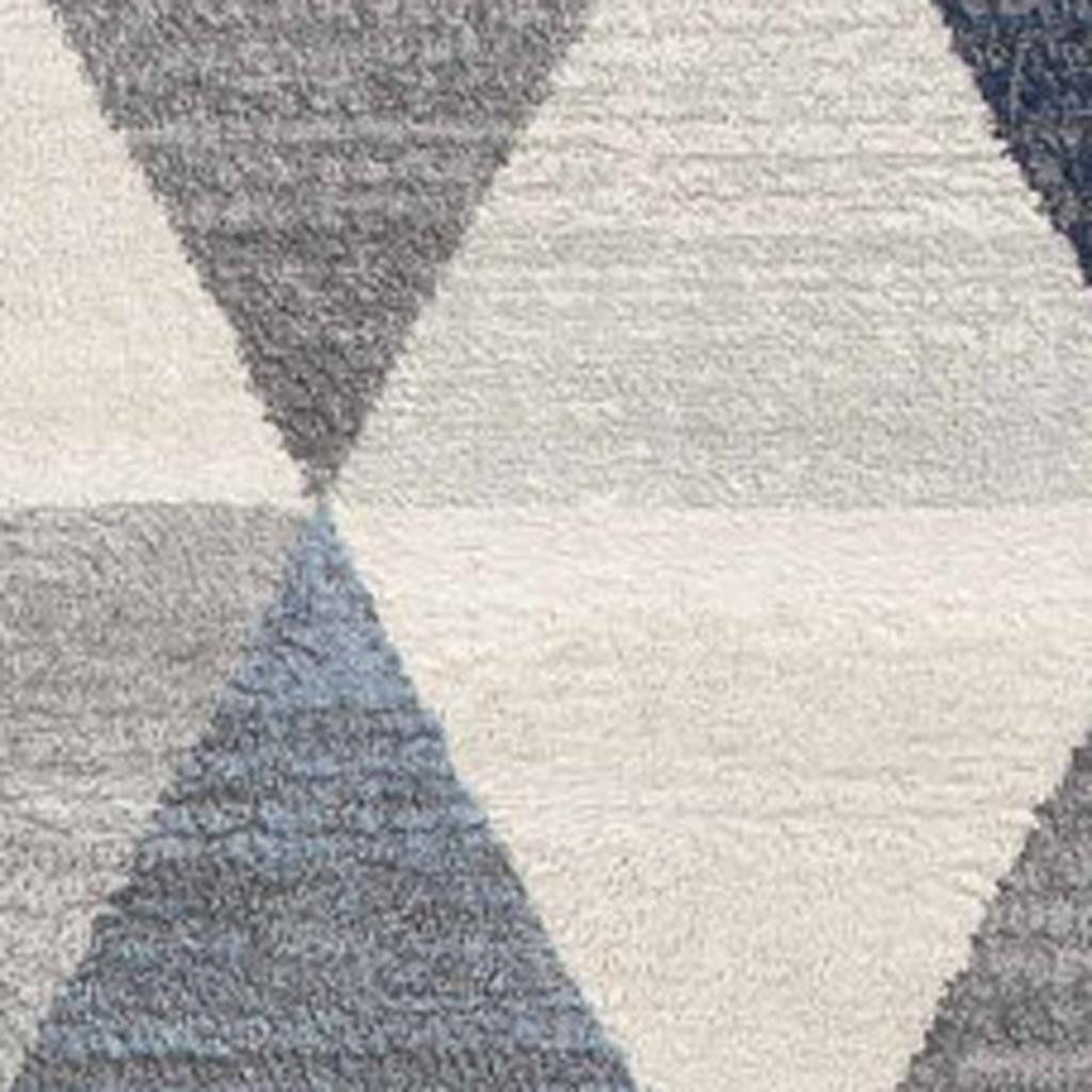 2′ X 8′ Navy Blue Geometric Diamond Runner