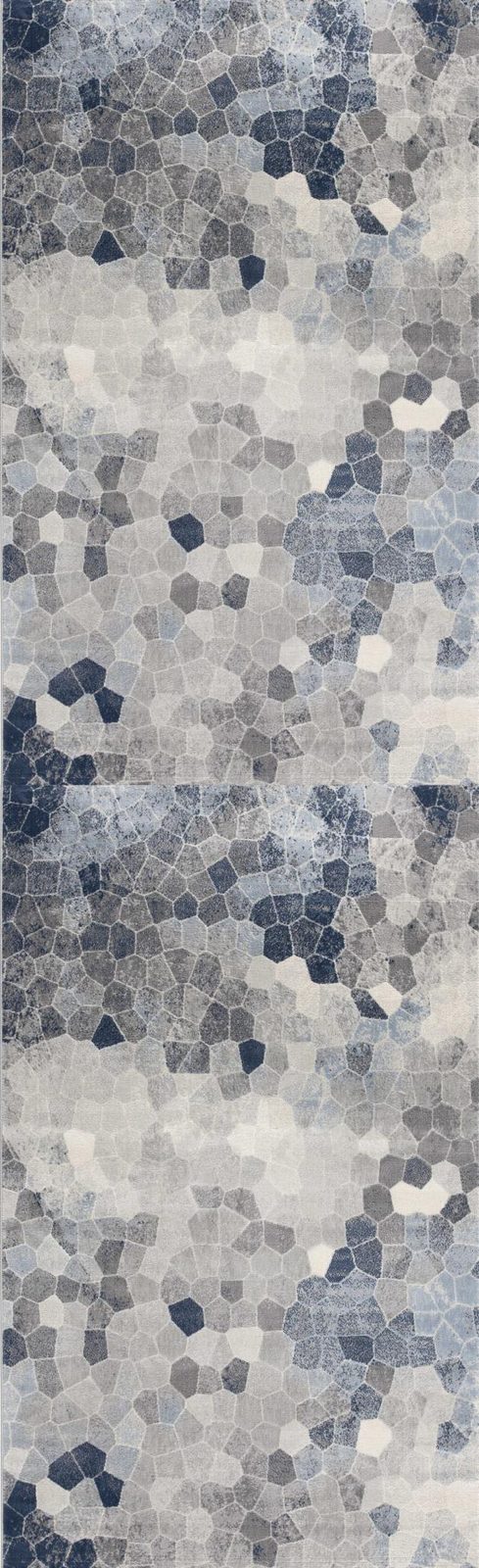 2′ X 8′ Navy Blue Cobblestone Pattern Runner