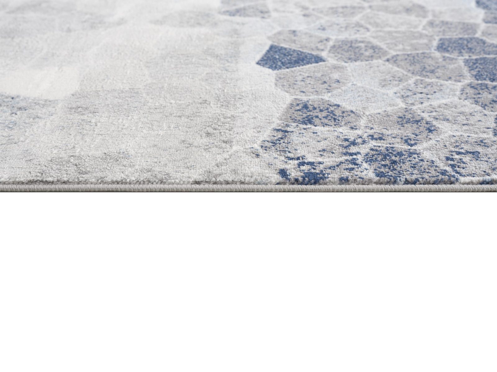 8′ X 11′ Navy Blue Cobblestone Pattern Area Rug