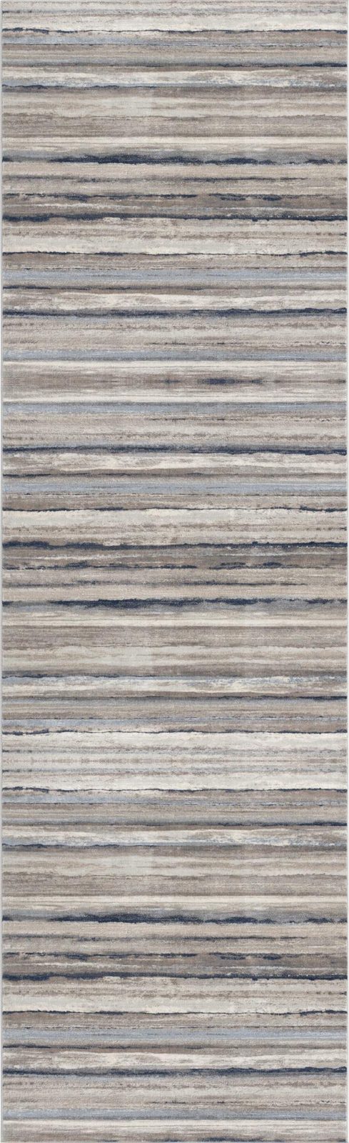 2′ X 6′ Blue And Beige Distressed Stripes Runner