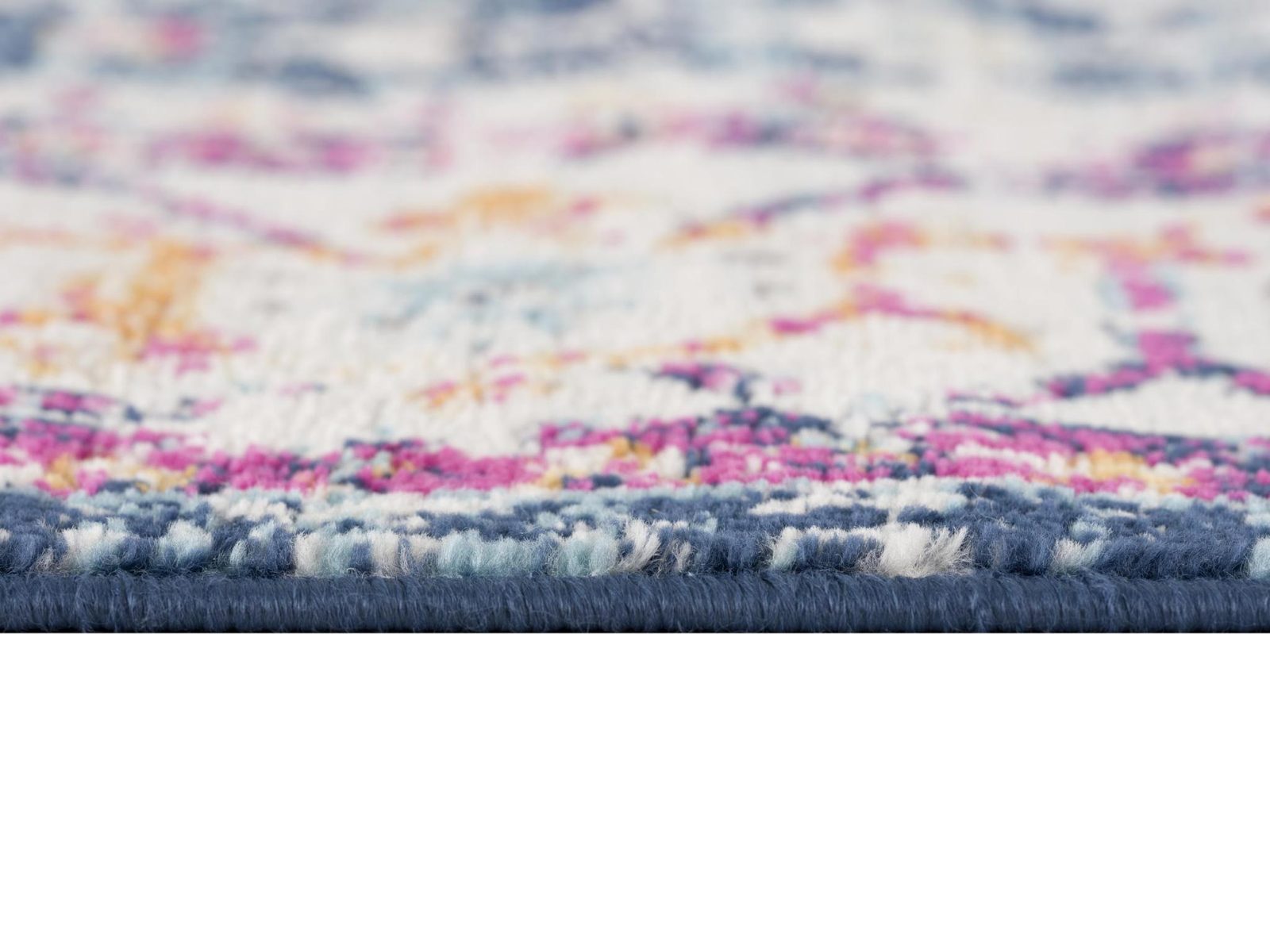 15′ Blue and Ivory Oriental Runner Rug