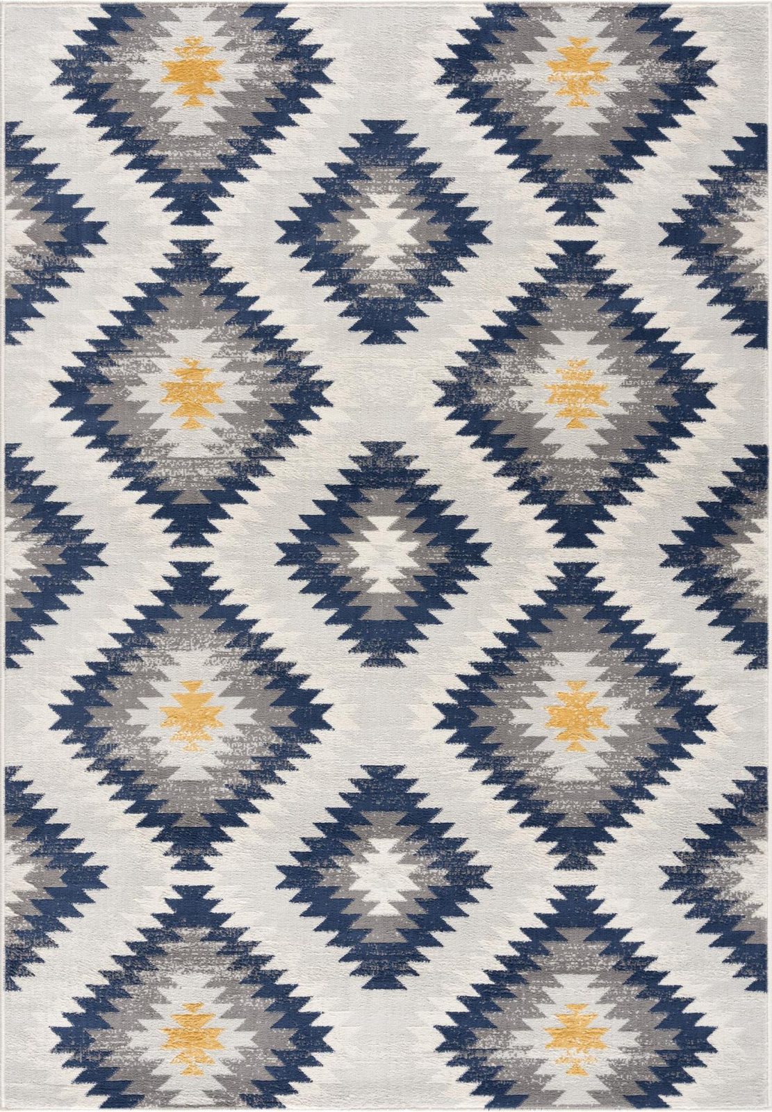 2′ X 4′ Blue Ikat Kilim Area Rug