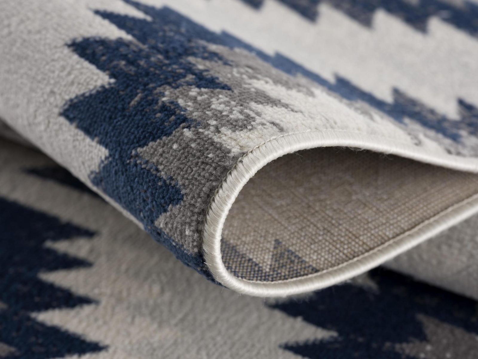 2′ X 4′ Blue Ikat Kilim Area Rug