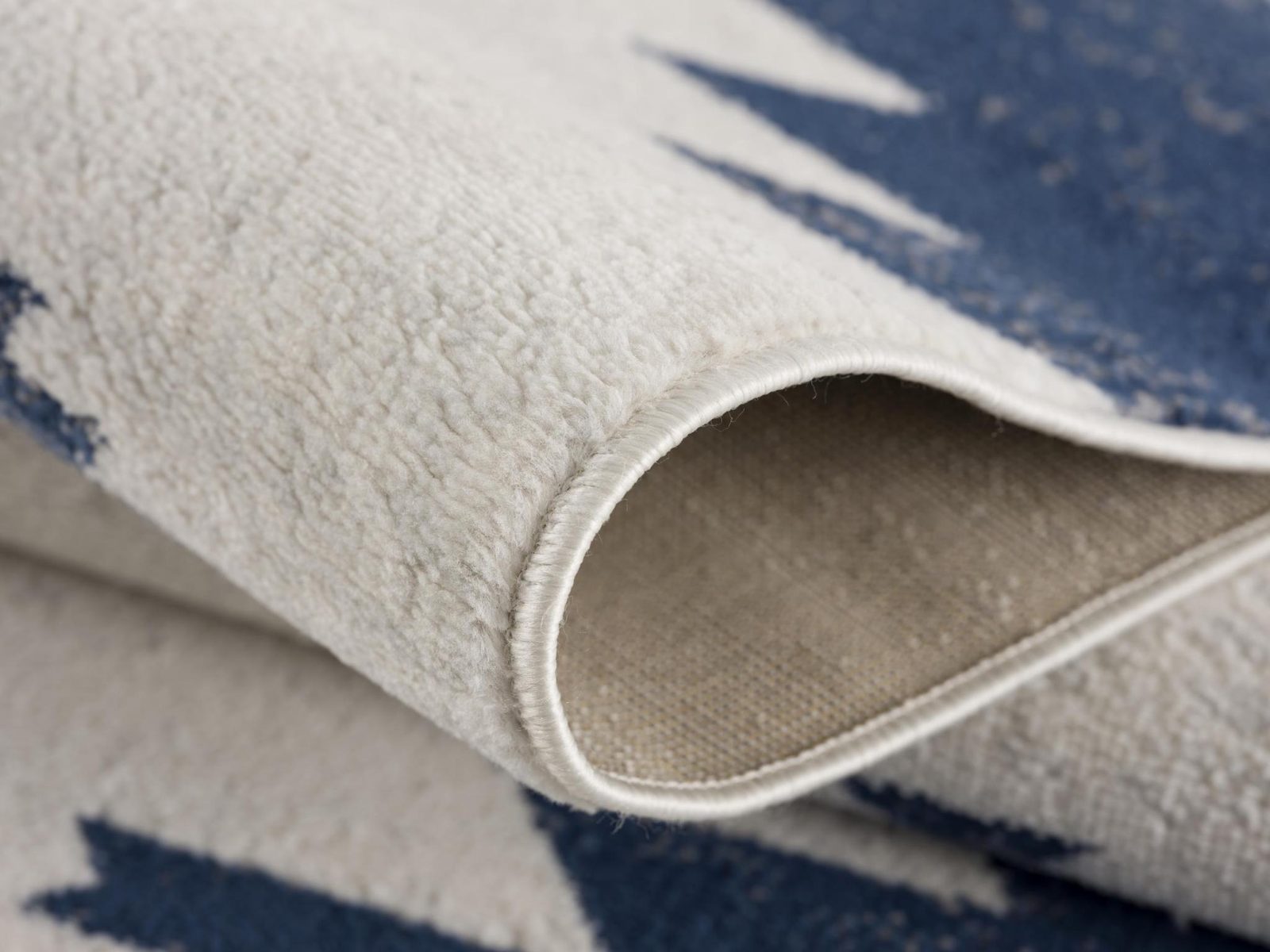 20′ Blue And Ivory Southwestern Runner Rug